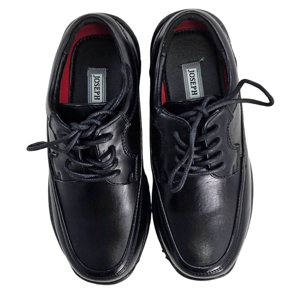Joseph Allen Black Lace-Up Boys Casual Dress Shoes Size 13 EUC w Box